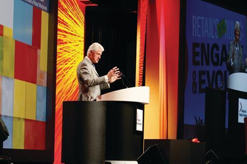 Bill Clinton takes to the stage